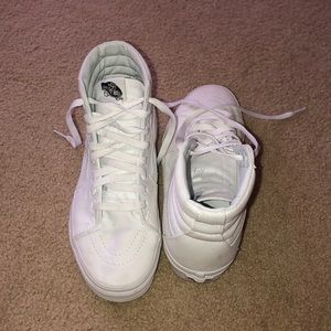 Women’s White High Top Vans